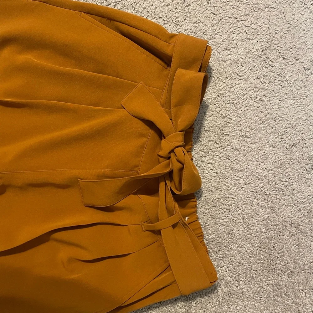 Women's Mustard Tie-Waist Pants - Picture 2 of 7